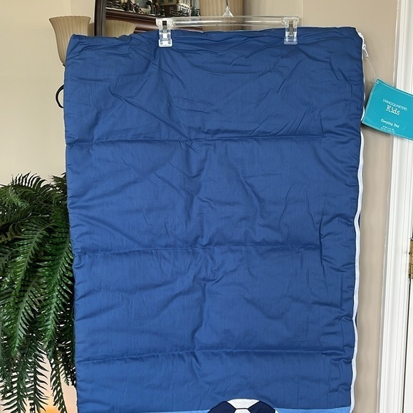Brand New Living Quarters Kids Sleeping Bag Blue Sports Zippered Cotton Rollup - Picture 10 of 16